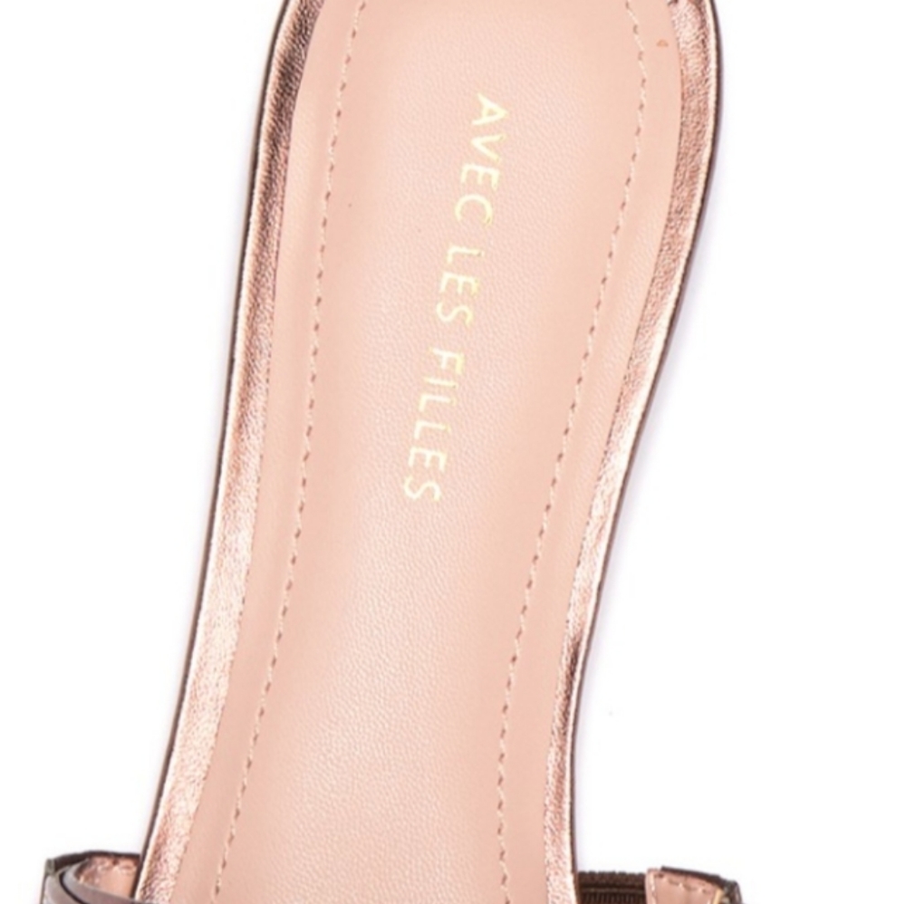 🎉 Avec les Filles Alessia Leather Bronze Mules. SIZE 6 - Picture 5 of 7